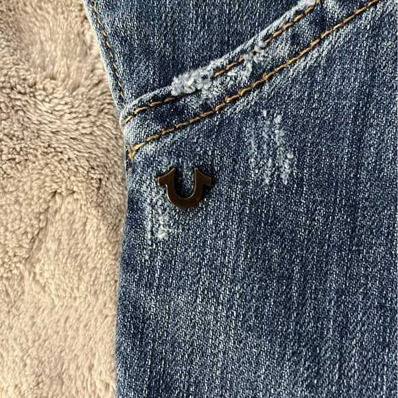 True Religion Overalls Zipper Front Relaxed Fit Thin adjustable Straps Size XL - Picture 8 of 13